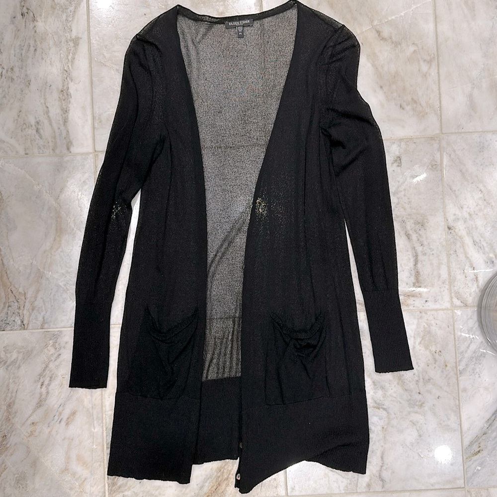 Eileen Fisher Sheer Viscose Cardigan PS